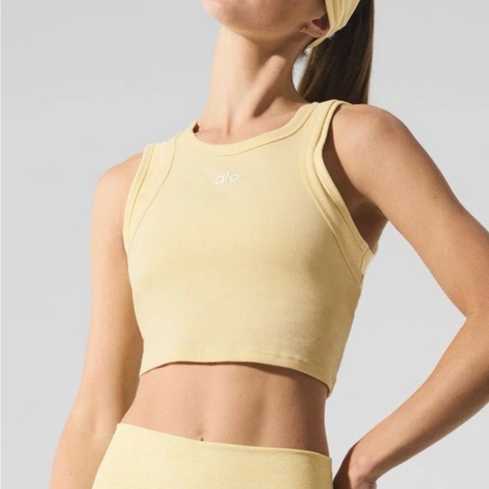 ALO Yoga Yellow Tank Top